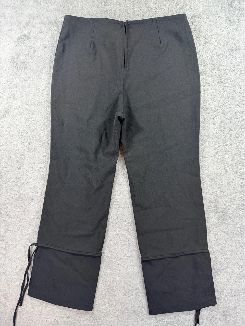 eVent Black Dress Pants with Ankle Ties, Size Medium